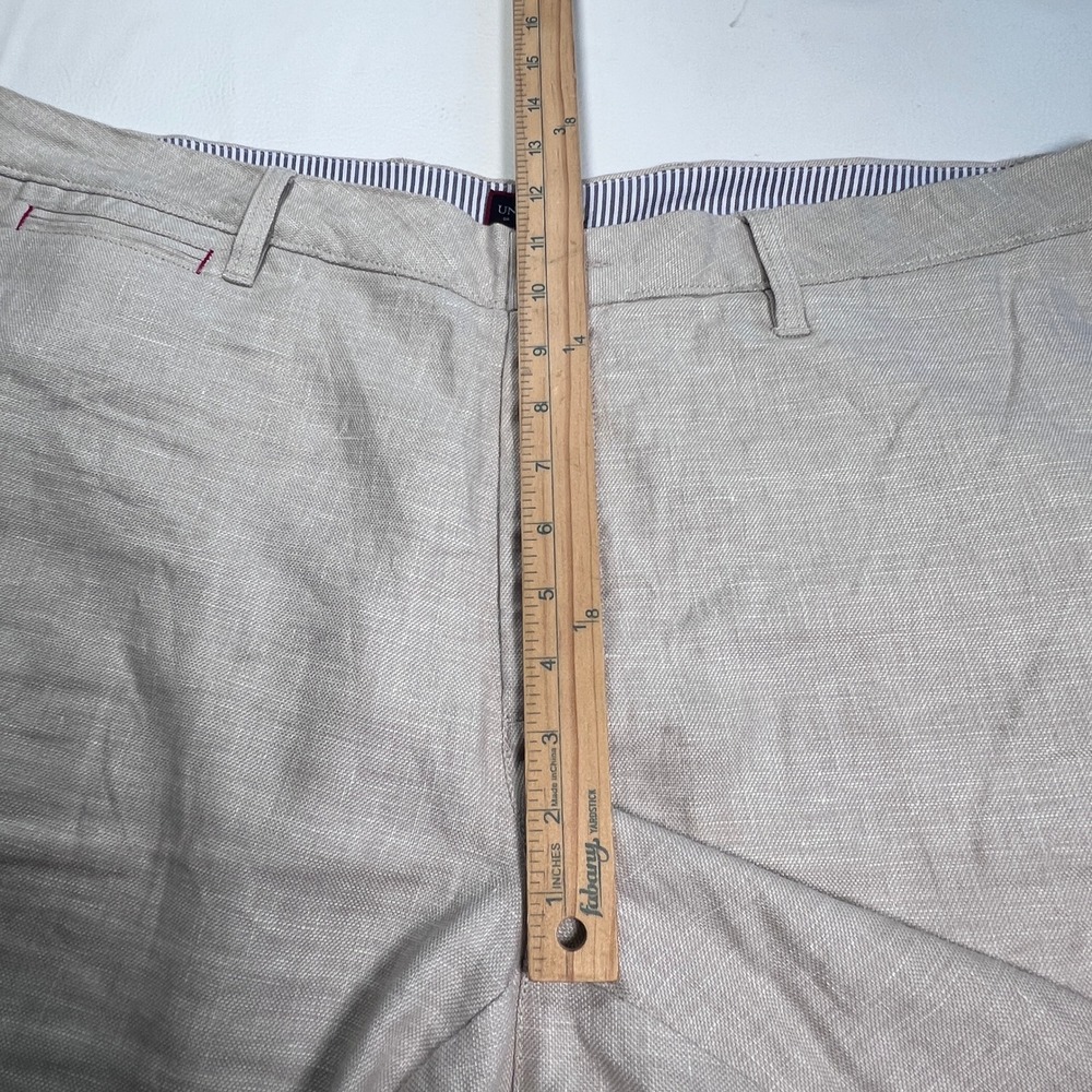 UNTUCKit St Julien Shorts Mens 40 Tan Linen Blend Chinos Casual Summer Preppy - Picture 10 of 11